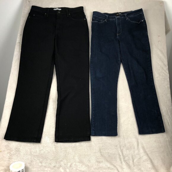Lee Womens Jeans Size 10 Petite Lot of Two Straight Casual Denim Classic Blue - Picture 15 of 16